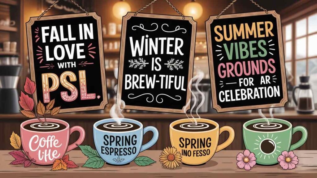 Coffee Puns for Every Season- coffee puns