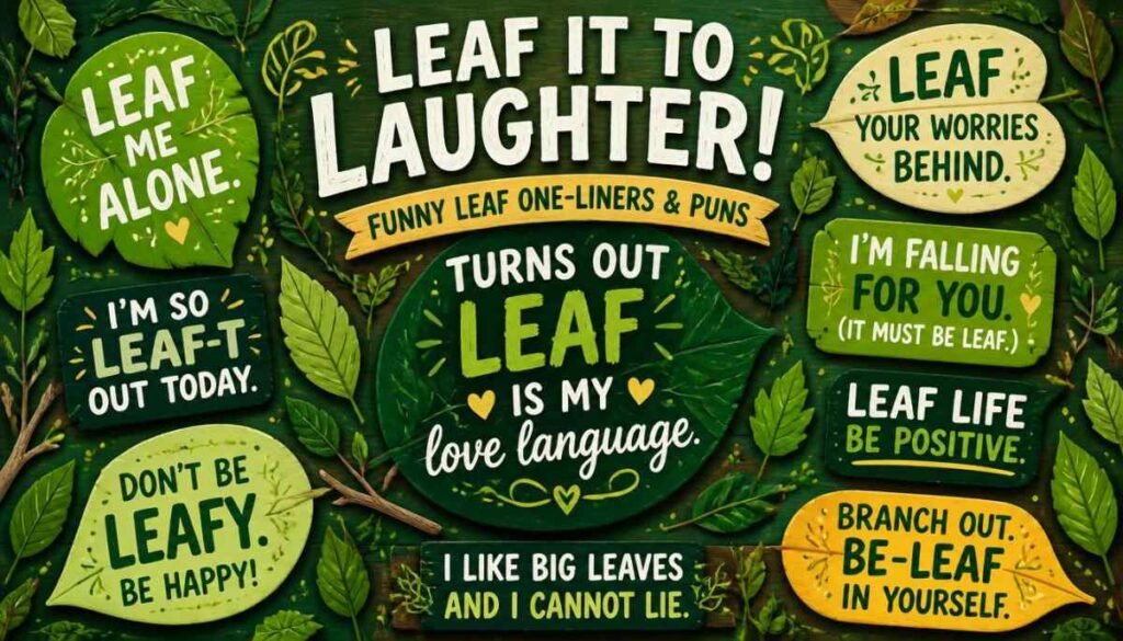 Funny Leaf Puns One-Liners