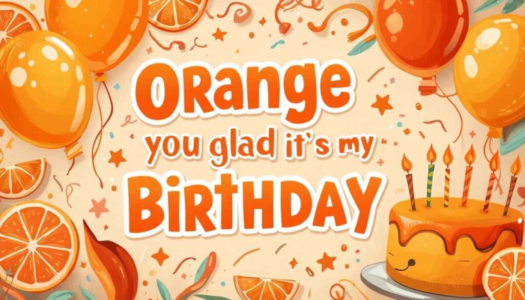 5. Orange Birthday Puns