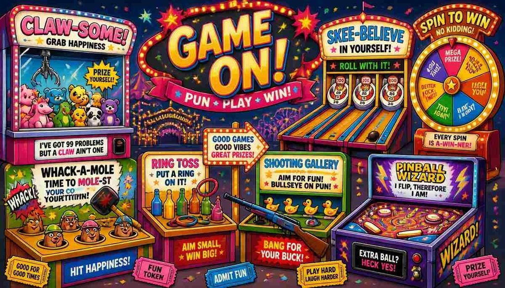 Arcade and Carnival Game Puns